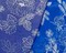 Blue-White Poly Floral Printed Chiffon Woven Fabric By the Yard